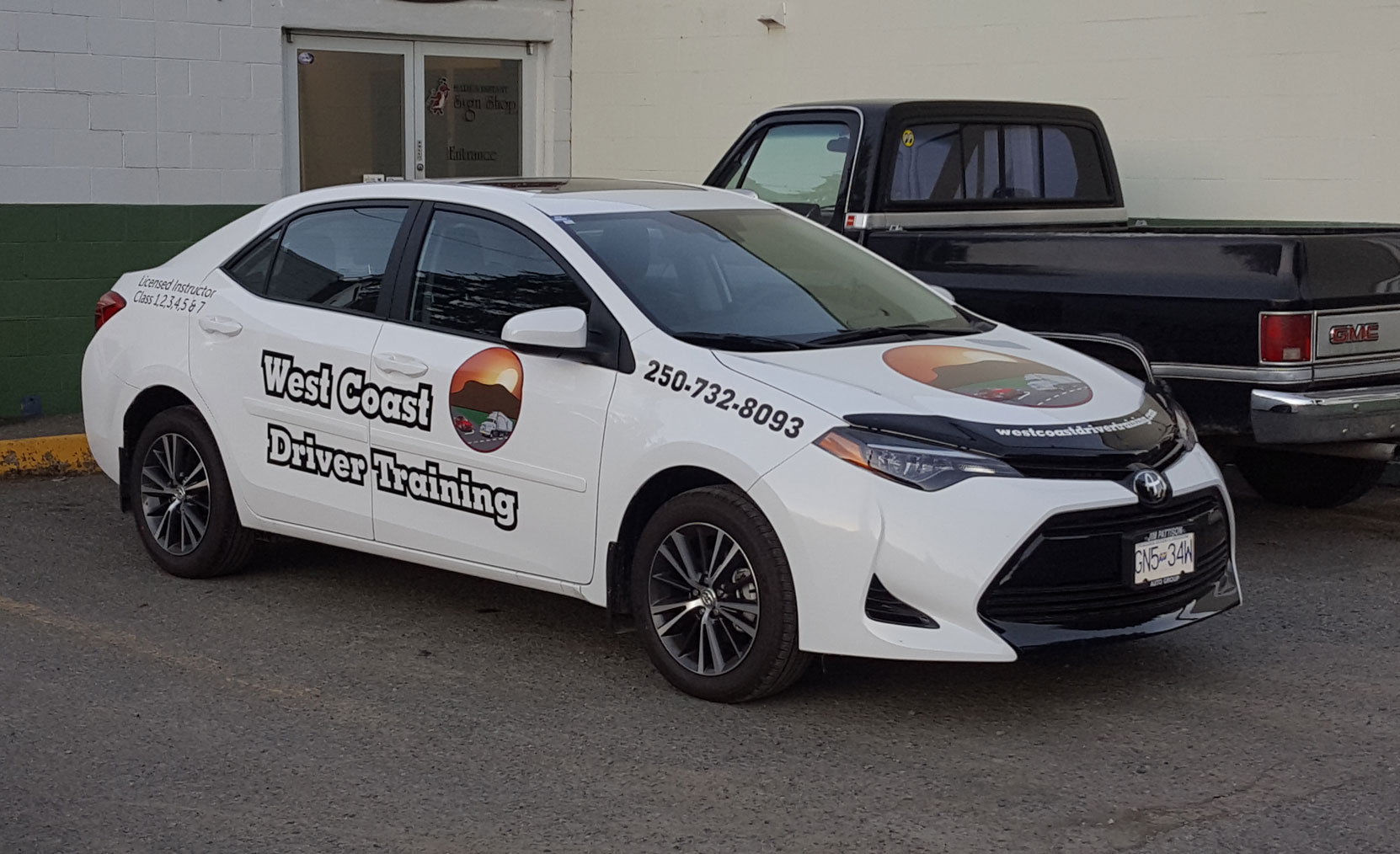 Our new 2018 Toyota Corolla with decals newly applied. (photo by West Coast Driver Training)