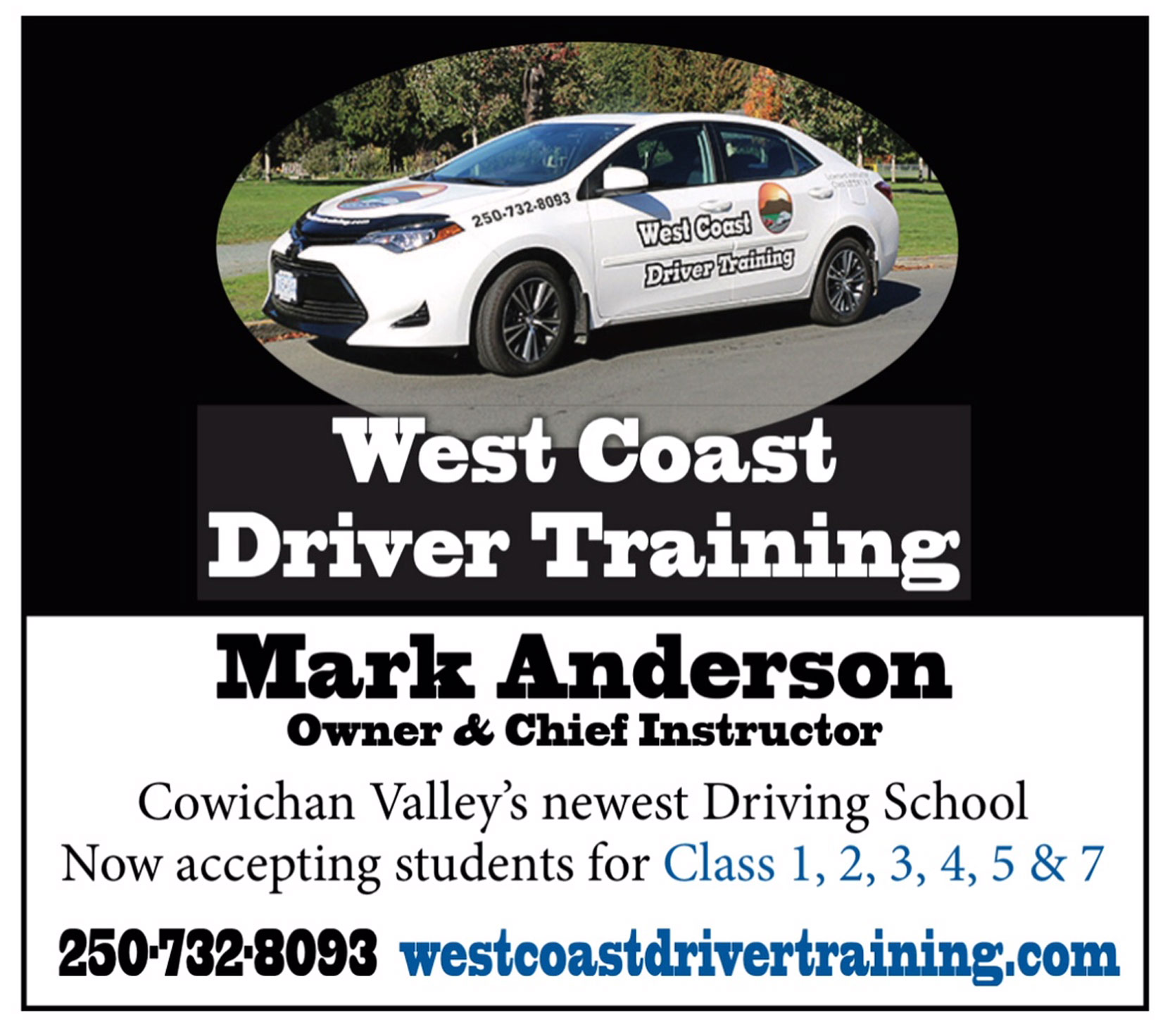 Our advertisement in the Cowichan Valley Citizen, 23 November 2018