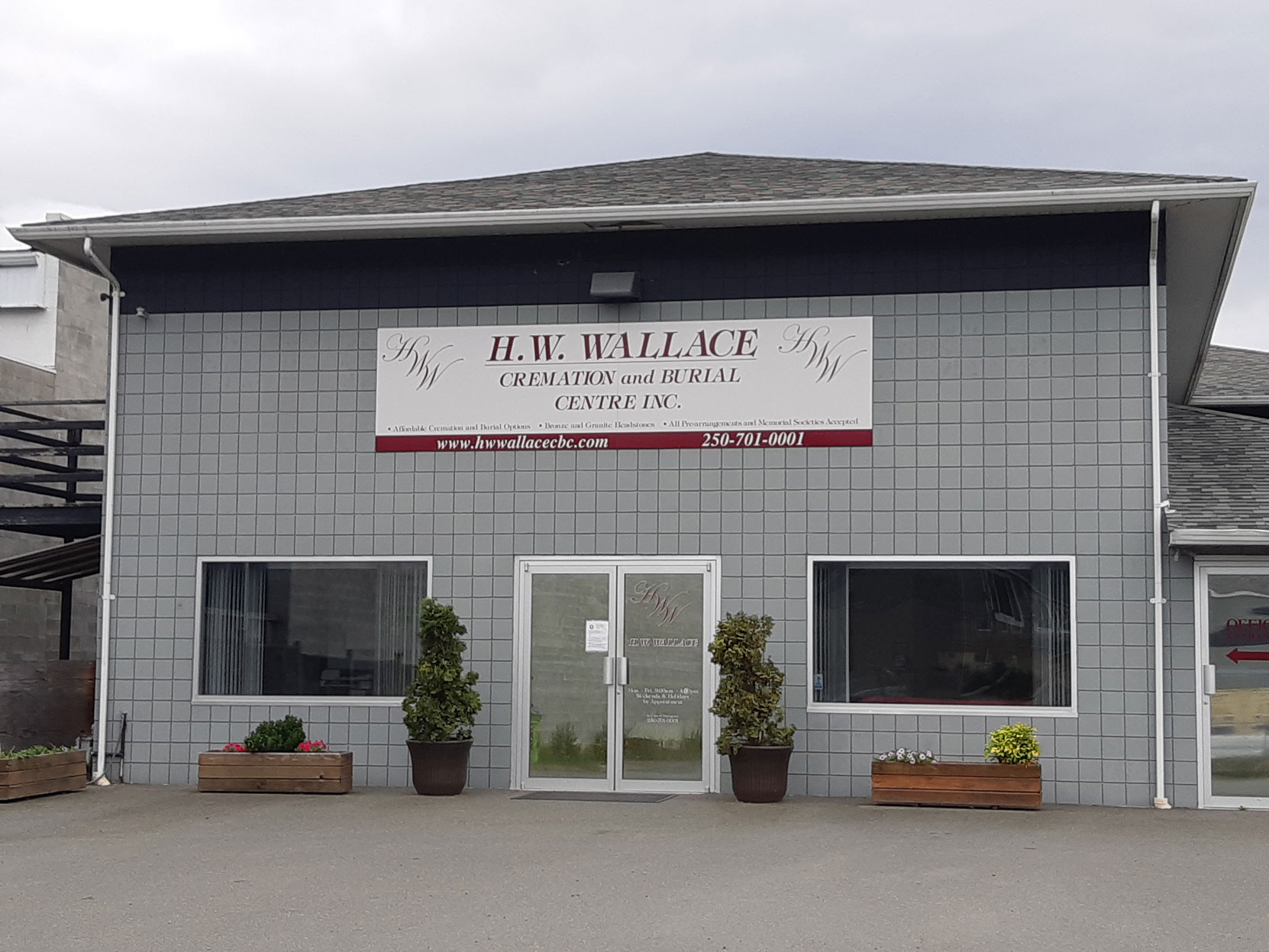 H.W. Wallace Cremation and Burial Centre, 5285 Polkey Road, Duncan, BC (photo: West Coast Driver Training)