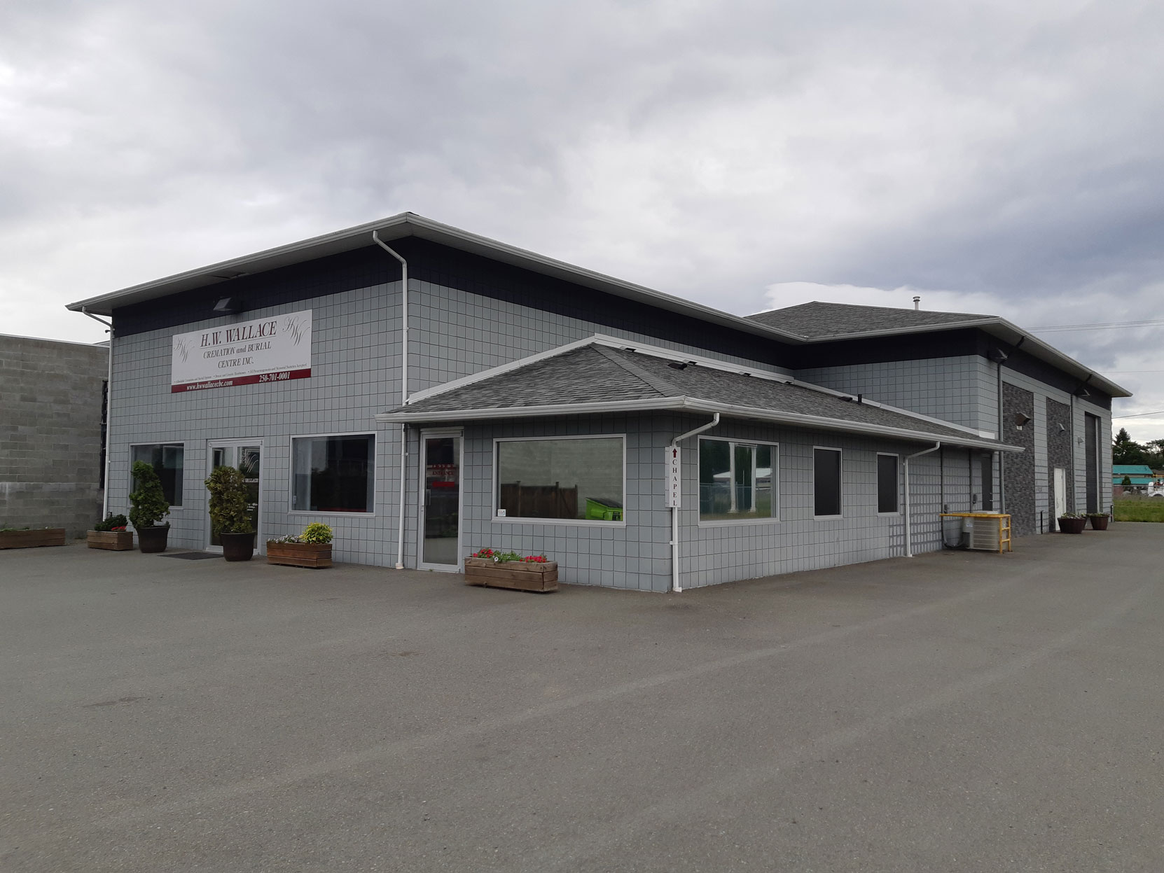 H.W. Wallace Cremation and Burial Centre, 5285 Polkey Road, Duncan, BC (photo: West Coast Driver Training)